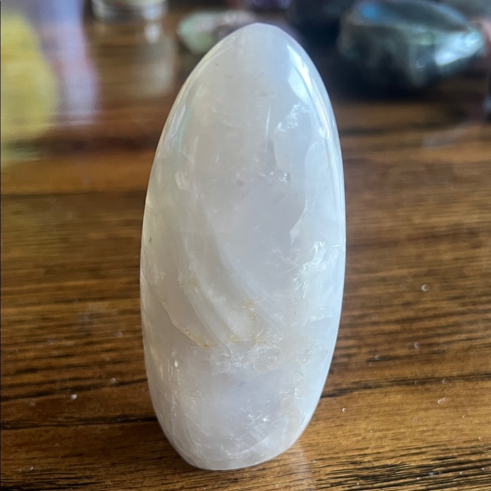 Blue quartz crystal